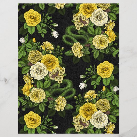 黄色と緑のバラに隠れている (正面)