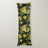 黄色と緑のバラに隠れている ボディピロー (裏面 (縦))