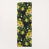 黄色と緑のバラに隠れている ヨガマット (裏面)