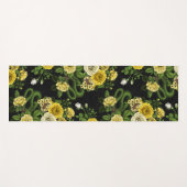 黄色と緑のバラに隠れている ヨガマット (正面(横))