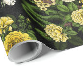 黄色と緑のバラに隠れている ラッピングペーパー (ロールコーナー)