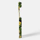 黄色と緑のバラに隠れている iPhoneケース (左側面)