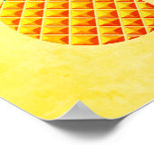 黄色と緑のパイナップル ポスター (角)