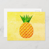 黄色と緑のパイナップル ポストカード (正面/裏面)
