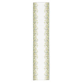 黄色と緑のフローラテーブルランナー ショートテーブルランナー (正面)