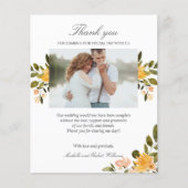 黄色と緑のフローラ結婚の写真ありがとう (正面)