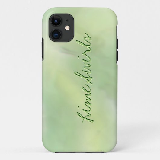 黄色と緑のブレンド色のカスタム文字 Case-Mate iPhoneケース (裏面)