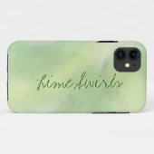 黄色と緑のブレンド色のカスタム文字 Case-Mate iPhoneケース (裏面(横))