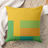 黄色と緑のブロック クッション (ブランケット)