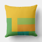 黄色と緑のブロック クッション (裏面)