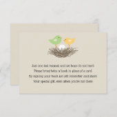 黄色と緑のベビーの鳥の巣の挿入 エンクロージャーカード (正面/裏面)