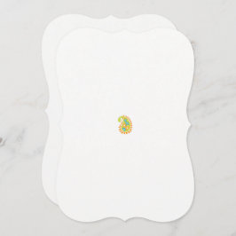 黄色と緑のペイズリーで、葉花と花