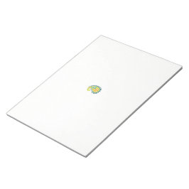 黄色と緑のペイズリーで、葉花と花 ノートパッド