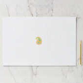 黄色と緑のペイズリーで、葉花と花 ペーパーパッド (インサイチュ)