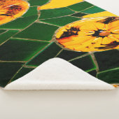 黄色と緑のモザイクスペインのラ シェルパブランケット (3/4)