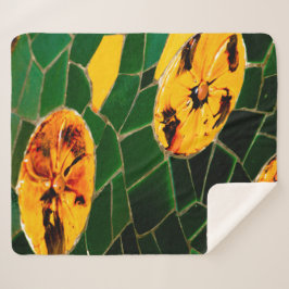 黄色と緑のモザイクスペインのラ シェルパブランケット