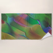 黄色と緑の優勢なレリーフ、 浮き彫り ビーチタオル (正面)