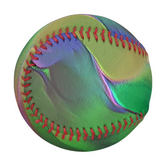 黄色と緑の優勢なレリーフ、 浮き彫り 野球ボール (正面左)