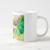 黄色と緑の多肉色の ジャンボコーヒーマグカップ (右)