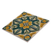 黄色と緑の対称抽象芸術 地中海の タイル (側面)