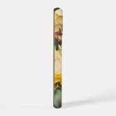 黄色と緑の巨大なバラ  iPhone 15ケース (右側面)