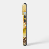 黄色と緑の巨大なバラ  iPhone 15ケース (左側面)