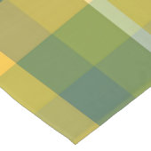 黄色と緑の格子模様の背景 ショートテーブルランナー (コーナー)