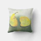 黄色と緑の梨 クッション (裏面)