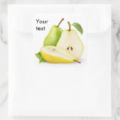 黄色と緑の梨 スクエアシール (バッグ)