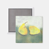 黄色と緑の梨 マグネット (正面/裏面)
