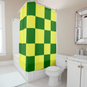 黄色と緑の正方形 シャワーカーテン (インサイチュ)