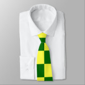黄色と緑の正方形 ネクタイ (タイ)