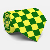 黄色と緑の正方形 ネクタイ (ロール)