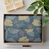 黄色と緑の熱帯葉性模様 薄葉紙 (ギフト)