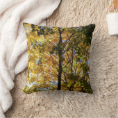 黄色と緑の秋の葉 クッション (ブランケット)