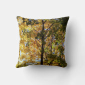 黄色と緑の秋の葉 クッション (裏面)