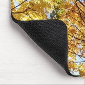 黄色と緑の秋の葉 マウスパッド (コーナー)