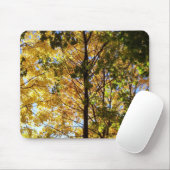 黄色と緑の秋の葉 マウスパッド (マウス)