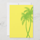 黄色と緑の結婚式招待状 招待状 (裏面)