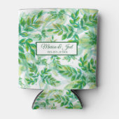 黄色と緑の葉色 缶クーラー (正面)