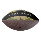 黄色と緑の迷彩自分の名前をパーソナライズ アメリカンフットボール (回転270)