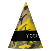 黄色と緑の迷彩自分の名前をパーソナライズ パーティーハット (左)