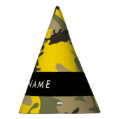 黄色と緑の迷彩自分の名前をパーソナライズ パーティーハット (右)