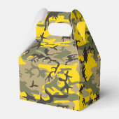 黄色と緑の迷彩自分の名前をパーソナライズ フェイバーボックス (裏面サイド)