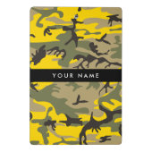 黄色と緑の迷彩自分の名前をパーソナライズ ミニクリップボード (裏面)