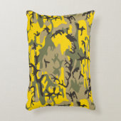 黄色と緑の迷彩、軍隊、陸軍 アクセントクッション (正面(垂直))