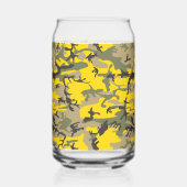 黄色と緑の迷彩、軍隊、陸軍 ガラス缶 (裏面)