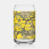 黄色と緑の迷彩、軍隊、陸軍 ガラス缶 (左)