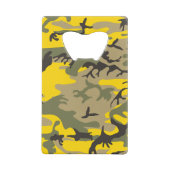黄色と緑の迷彩、軍隊、陸軍 クレジットカード栓抜き (裏面)