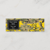 黄色と緑の迷彩、軍隊、陸軍 スキニー名刺 (裏面)